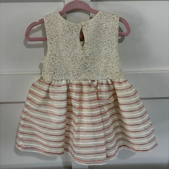 The Children’s Place Striped Jacquard Knit Glitter Dress - Picture 8 of 11
